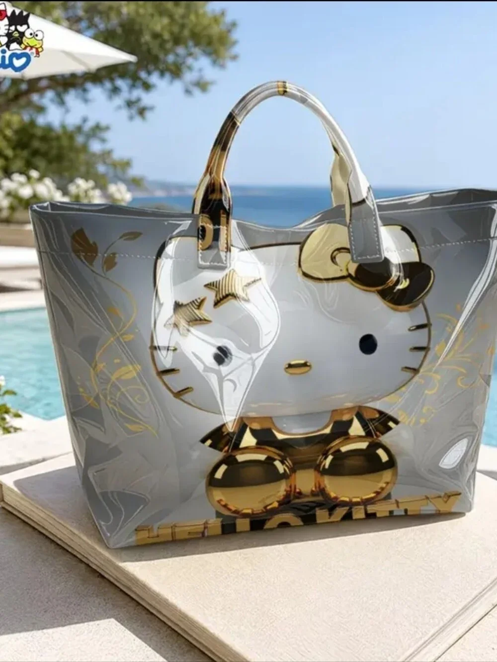 Hello Kitty Daily Comnute Luxury Large PVC Tote Handbag